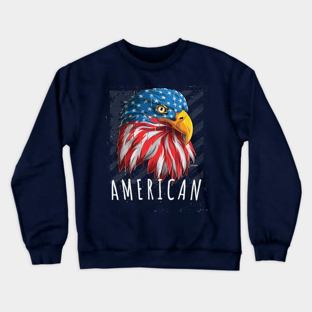 Eagle with American flag Crewneck Sweatshirt by Richardramirez82